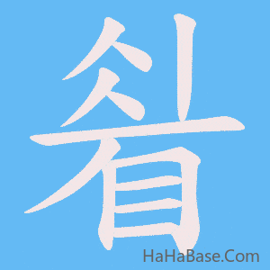 《睂》的筆順動畫寫字動畫演示