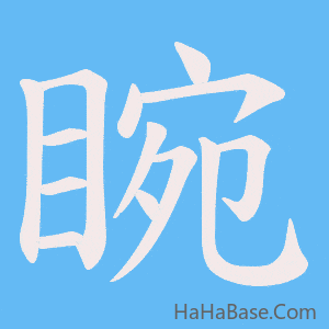 《睕》的筆順動畫寫字動畫演示