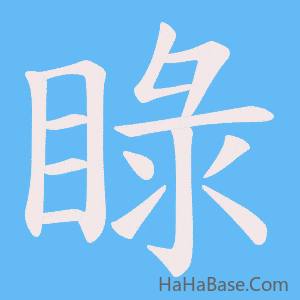 《睩》的筆順動畫寫字動畫演示