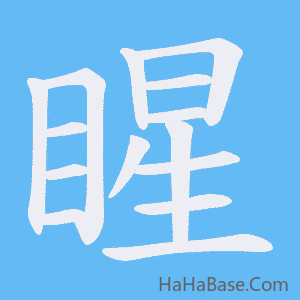 《睲》的筆順動畫寫字動畫演示
