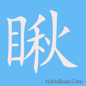 《瞅》的筆順動畫寫字動畫演示