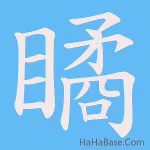 《瞲》的筆順動畫寫字動畫演示