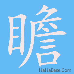《瞻》的筆順動畫寫字動畫演示