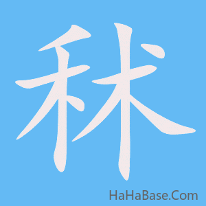 《秫》的筆順動畫寫字動畫演示