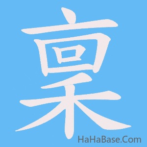 《稟》的筆順動畫寫字動畫演示