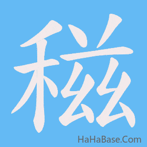 《稵》的筆順動畫寫字動畫演示