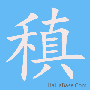 《稹》的筆順動畫寫字動畫演示