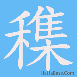 《穕》的筆順動畫寫字動畫演示