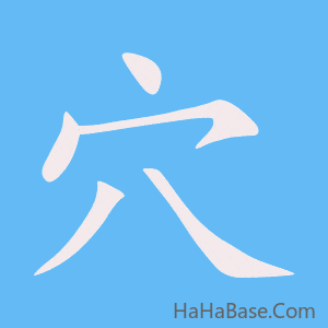 《穴》的筆順動畫寫字動畫演示