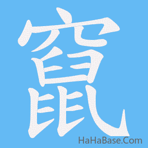 《竄》的筆順動畫寫字動畫演示