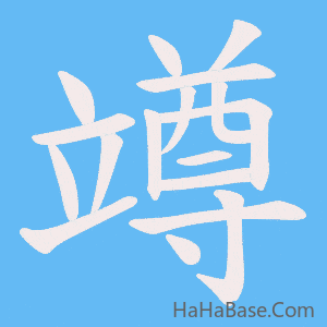《竴》的筆順動畫寫字動畫演示