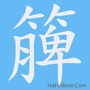 《簲》的筆順動畫寫字動畫演示