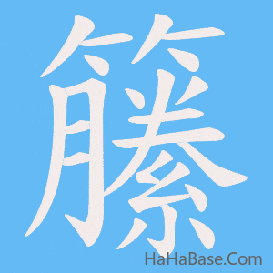 《籘》的筆順動畫寫字動畫演示