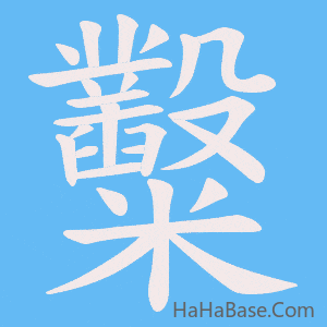 《糳》的筆順動畫寫字動畫演示