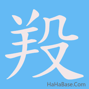 《羖》的筆順動畫寫字動畫演示