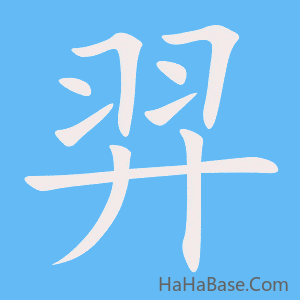 《羿》的筆順動畫寫字動畫演示