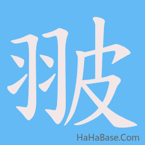 《翍》的筆順動畫寫字動畫演示