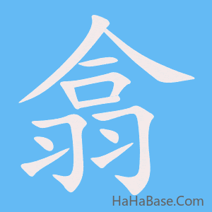 《翕》的筆順動畫寫字動畫演示