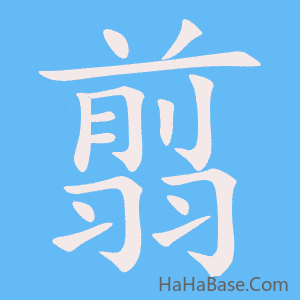 《翦》的筆順動畫寫字動畫演示