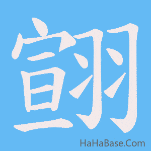 《翧》的筆順動畫寫字動畫演示