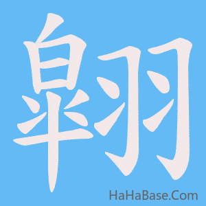 《翶》的筆順動畫寫字動畫演示