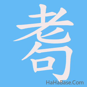 《耈》的筆順動畫寫字動畫演示