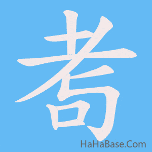 《耉》的筆順動畫寫字動畫演示