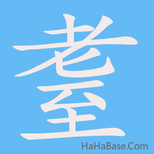 《耋》的筆順動畫寫字動畫演示