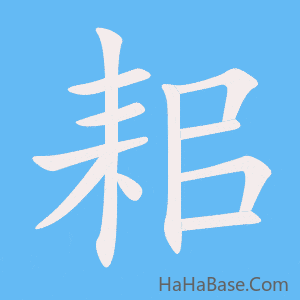 《耜》的筆順動畫寫字動畫演示