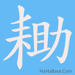 《耡》的筆順動畫寫字動畫演示