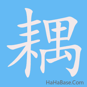 《耦》的筆順動畫寫字動畫演示