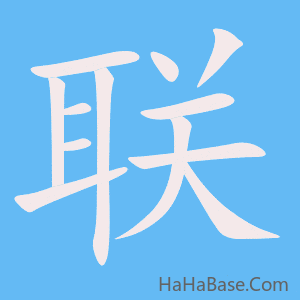 《联》的筆順動畫寫字動畫演示