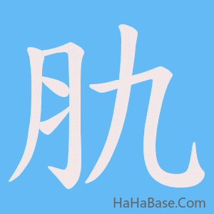 《肍》的筆順動畫寫字動畫演示