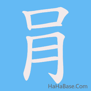 《肙》的筆順動畫寫字動畫演示