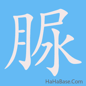 《脲》的筆順動畫寫字動畫演示