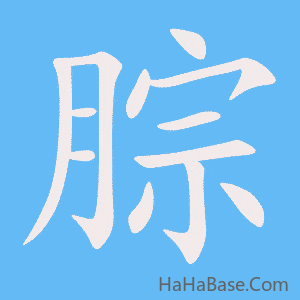 《腙》的筆順動畫寫字動畫演示