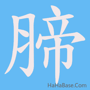 《腣》的筆順動畫寫字動畫演示