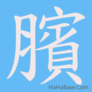 《臏》的筆順動畫寫字動畫演示