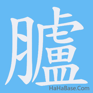 《臚》的筆順動畫寫字動畫演示