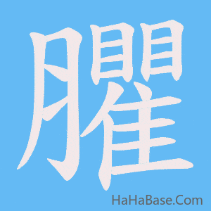 《臞》的筆順動畫寫字動畫演示
