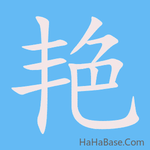 《艳》的筆順動畫寫字動畫演示