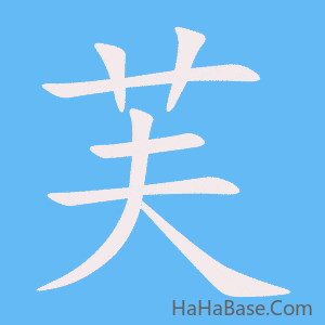 《芙》的筆順動畫寫字動畫演示