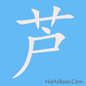 《芦》的筆順動畫寫字動畫演示