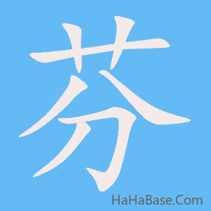 《芬》的筆順動畫寫字動畫演示