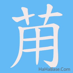 《苚》的筆順動畫寫字動畫演示