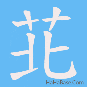 《苝》的筆順動畫寫字動畫演示