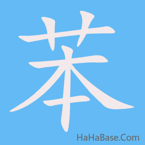 《苯》的筆順動畫寫字動畫演示