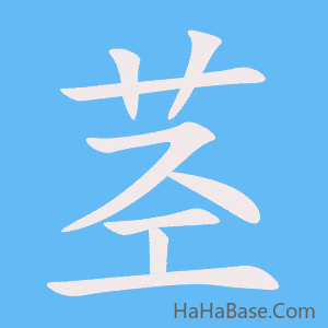 《茎》的筆順動畫寫字動畫演示