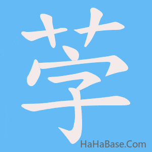 《茡》的筆順動畫寫字動畫演示