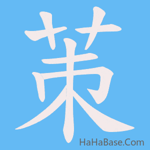 《茦》的筆順動畫寫字動畫演示